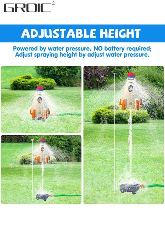 GROIC Rocket Toy Water Discovery Toy, Outdoor Yard Sprinkler Summer Launcher Kit, Learning and Childhood Development STEM Educational Toys - Image 4