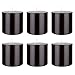 MEGA CANDLES Mega Candles 6 pcs Unscented Black Round Pillar Candle, Hand Poured Premium Wax Candles 3 Inch x 3 Inch, - Image 2