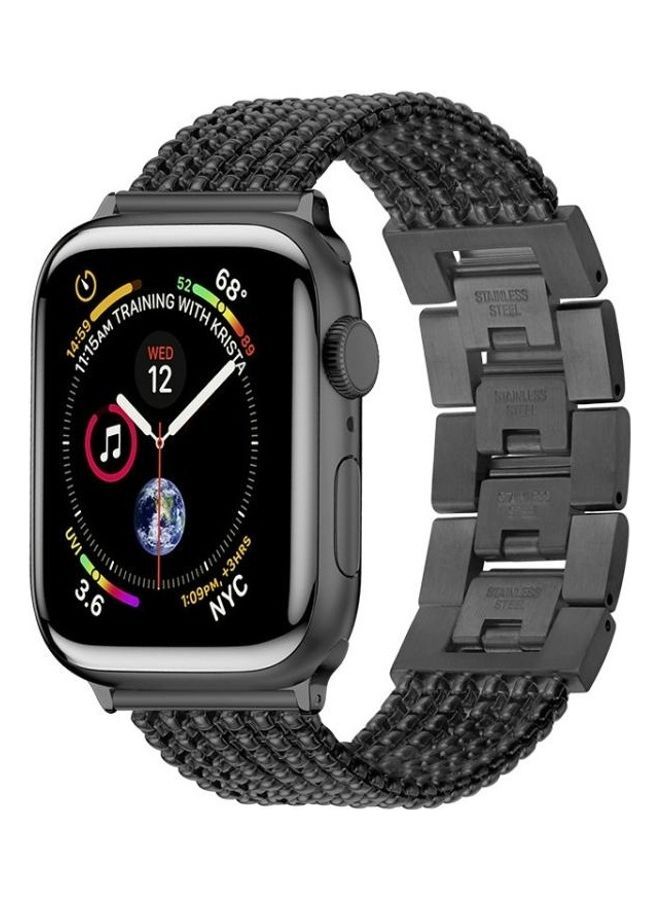 NIBEMINENT Replacement Watchband For Apple Watch Black - Image 3