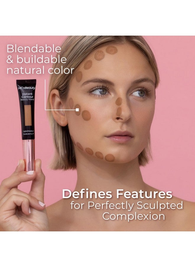 MCoBeauty Instant Contour Beauty Wand, Light/Medium, Sculpt & Define for a Natural Contour, Vegan, Cruelty Free Cosmetics - Image 3