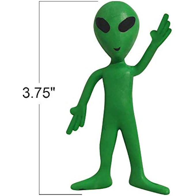 ArtCreativity Bendable Alien Figures, (Set of 12) Flexible Men, Birthday Party Favors for Boys and Girls, Stress Relief Fidget Toys for Kids and Adults, Goody Bag Stuffers, Piata Fillers - Image 3