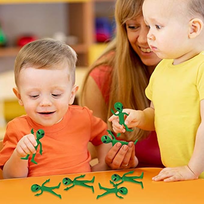 ArtCreativity Bendable Alien Figures, (Set of 12) Flexible Men, Birthday Party Favors for Boys and Girls, Stress Relief Fidget Toys for Kids and Adults, Goody Bag Stuffers, Piata Fillers - Image 5