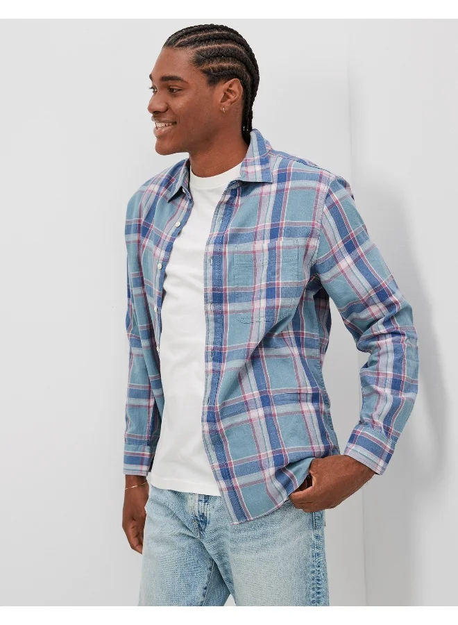 American Eagle AE Super Soft Everyday Plaid Button-Up Shirt