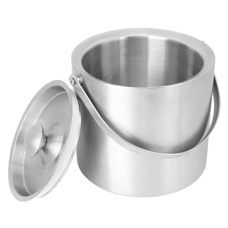 finality Double Walled Stainless Steel Ice Bucket with Lid and Ice Tong Keeps Ice Cold for 6 h Great Bar Tools for Home bar Accessories Mini bar Wine 1 LTR - Image 5