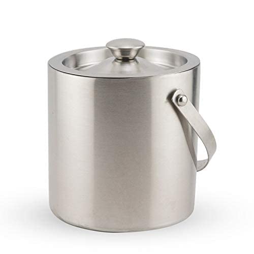 finality Double Walled Stainless Steel Ice Bucket with Lid and Ice Tong Keeps Ice Cold for 6 h Great Bar Tools for Home bar Accessories Mini bar Wine 1 LTR - Image 3