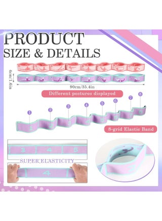 Kids Elastic Dance Stretch Band with 8 Loops – 2PCS Adjustable Stretching Strap, Resistance Ballet Bands for Gymnastics, Ballet, Pilates, Yoga & Dance, Durable Kids Workout Equipment - view 5