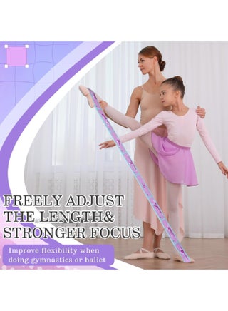 Kids Elastic Dance Stretch Band with 8 Loops – 2PCS Adjustable Stretching Strap, Resistance Ballet Bands for Gymnastics, Ballet, Pilates, Yoga & Dance, Durable Kids Workout Equipment - view 3