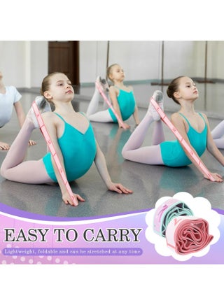 Kids Elastic Dance Stretch Band with 8 Loops – 2PCS Adjustable Stretching Strap, Resistance Ballet Bands for Gymnastics, Ballet, Pilates, Yoga & Dance, Durable Kids Workout Equipment - view 2