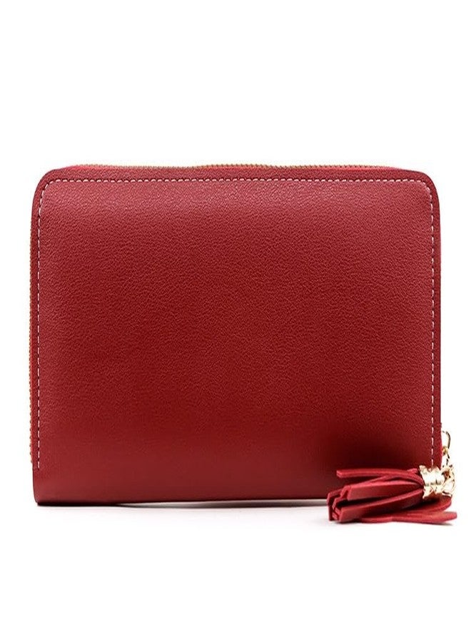 Alexvyan Red Women Purse Wallet Female Clutch Bag Women/Ladies/Girls Wallets Long Purses Card Holder Phone Pocket 3 Color Design Organizer for Daily Use Girls Gift Party Small Hand Ladies Purse - Image 5