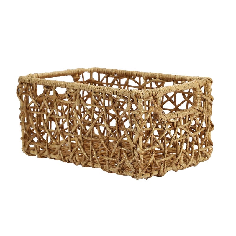 AKWAY Natural Raffia Storage Bin Basket Organizer (11 x 7 x 5) Raffia,Pack of 1 - Image 5