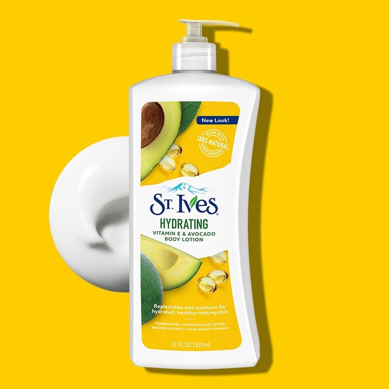 ST. Ives Hydrating Vitamin E And Avocado Body Lotion 621ml - Image 1