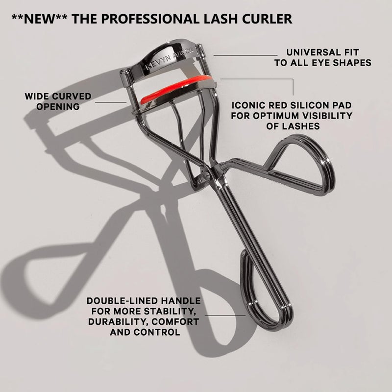 Kevyn Aucoin مكبس رموش كيفين أوكوين، تحديث احترافي جديد - مكبس الرموش الاحترافي: قوي. لجميع أنواع العيون. تأثير تجعيد يدوم. فولاذ مقاوم للصدأ + وسادة رموش بديلة. يعزز مكياج عيون الماسكارا. - Image 2