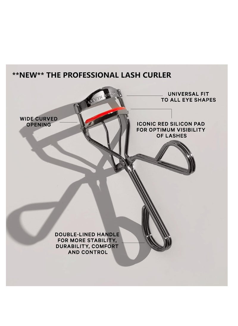 Kevyn Aucoin Kevyn Aucoin Eyelash Curler, NEW PRO UPDATE – The Professional Lash Curler: Heavy duty. All eye types. Lasting curl effect. Stainless steel + replacement lash pad. Enhances eye mascara cosmetic makeup  - Image 2