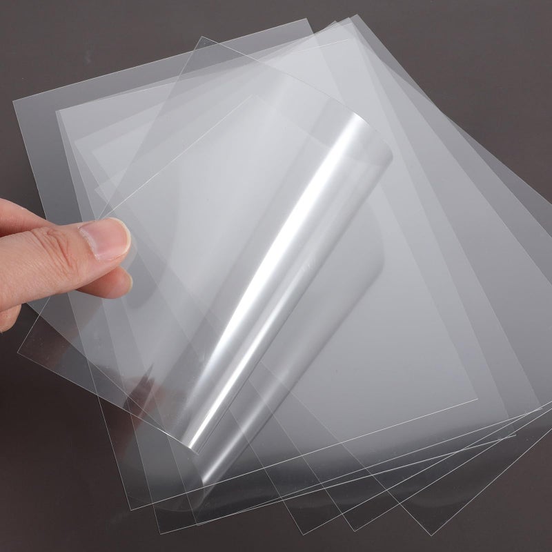 EupHHonycs 50 Pcs Heat Resistant Clear Acetate Sheets - 4.3x6.3 inch for Handmade Crafts, Transparent Plastic Sheets, BPA Free, Heat Shrink Papers, Anti-static & Easy to Cut - Image 3