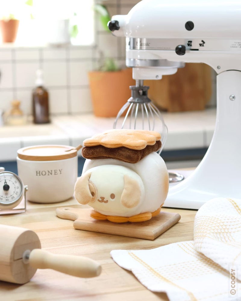 Anirollz Stuffed Animal Plush Toy - 6"" Small Bakery Theme Outfitz Plush Doll | Soft  Squishy  Warm  Cute  Comfort  Safe | Birthday Gift Pillow with Puppy Dog in S'More Puppiroll - Image 2