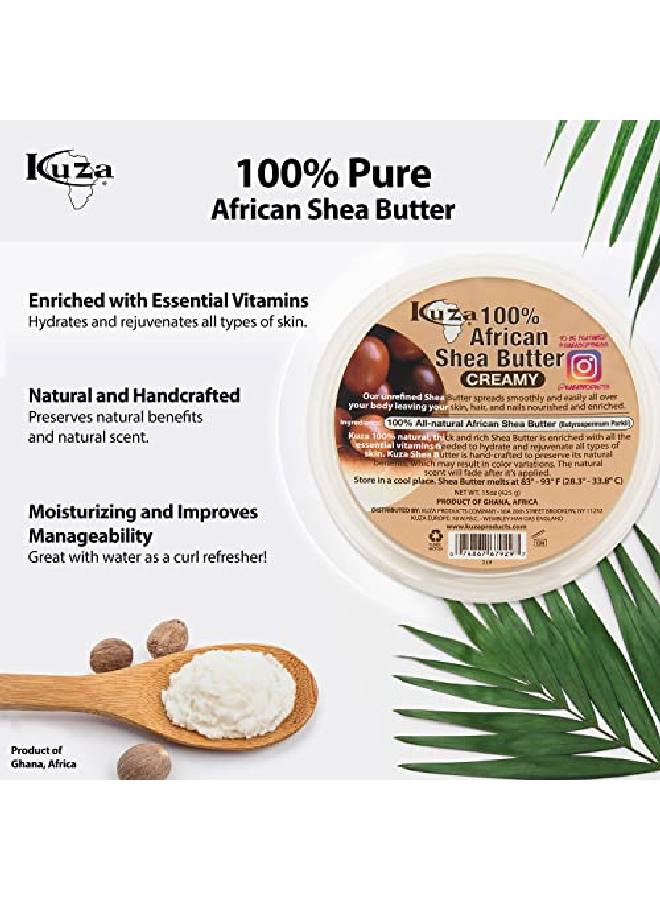 Kuza 100% Pure African Shea Butter With Borututu White Creamy 15Oz Moisturizer For Hair Skin & Nails  - Image 4
