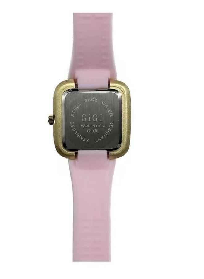 GiGi Elegant wristwatch with classic hands and a pink leather strap, combining sophistication and femininity. - Image 3