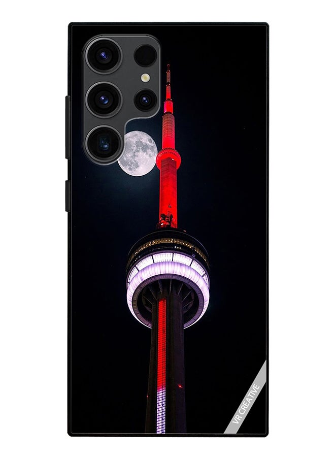 VR CREATIVE Protective Case Cover For Samsung Galaxy S24 Ultra Cn Tower Light up Red Design Multicolour - Image 1