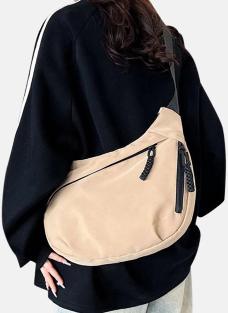 YUNIQEE Beige Plain Lifestyle Shoulder Bag