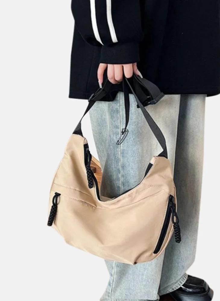 YUNIQEE Beige Plain Lifestyle Shoulder Bag