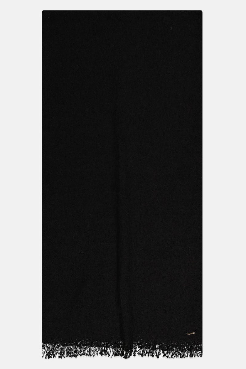 STEVE MADDEN Women Textured Scarfs 200 L x 50 W cm, Black  - Image 2