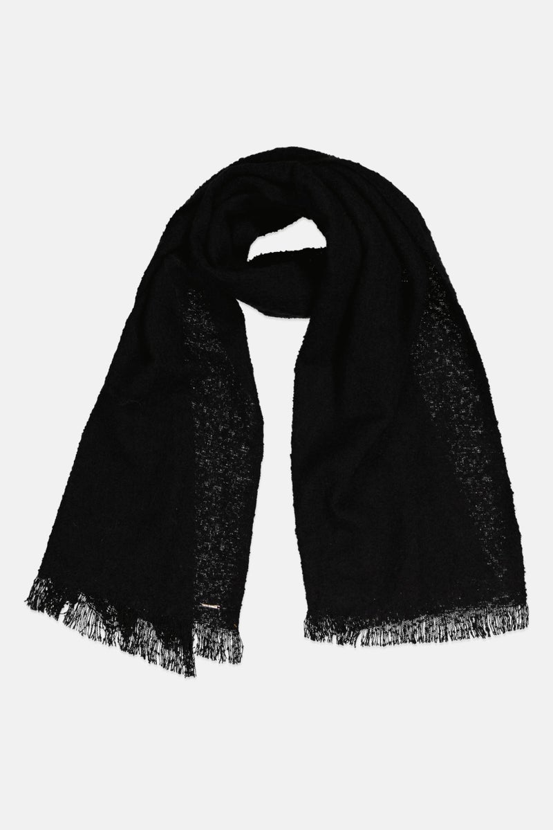 STEVE MADDEN Women Textured Scarfs 200 L x 50 W cm, Black  - Image 1