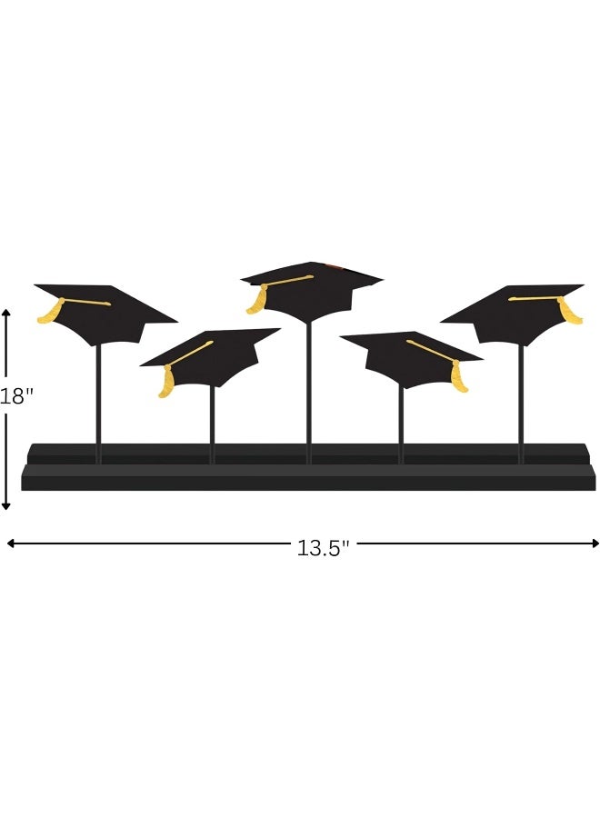Amscan Stunning Black & Gold Grad Photo Stand-Up Sign - 31.5" x 18" (1 Pc.) - Unique MDF & Metal Design, Perfect Party Accessory & Gift for New Graduates - Image 2