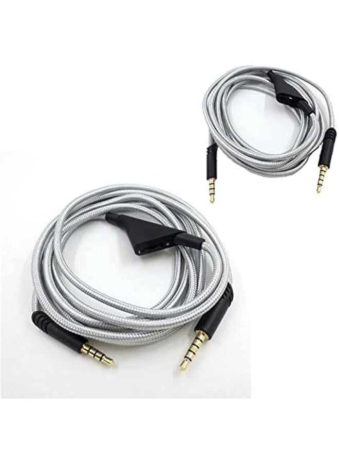 Replacement Headset Cable with Volume Control for Astro A10 A40 A30, 6.6ft Adjustable Gaming Headset Cable Headphone Audio Extension Cord, Virtual Surround Lossless Stereo Sound (Silver) - Image 4