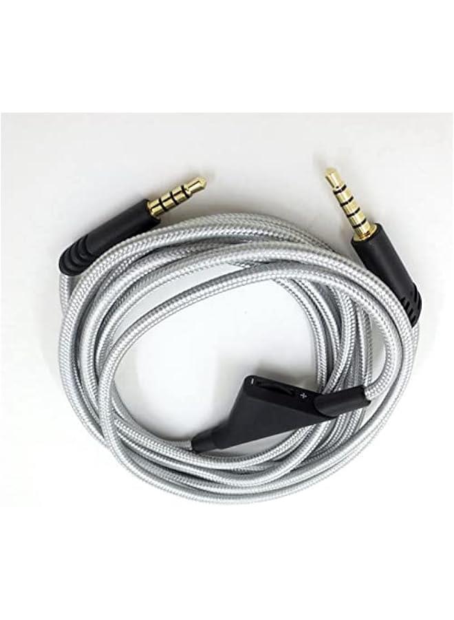 Replacement Headset Cable with Volume Control for Astro A10 A40 A30, 6.6ft Adjustable Gaming Headset Cable Headphone Audio Extension Cord, Virtual Surround Lossless Stereo Sound (Silver) - Image 5