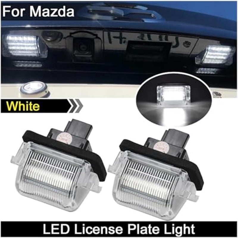 Wivplex 2Pcs White License Plate Light for Mazda - Image 5