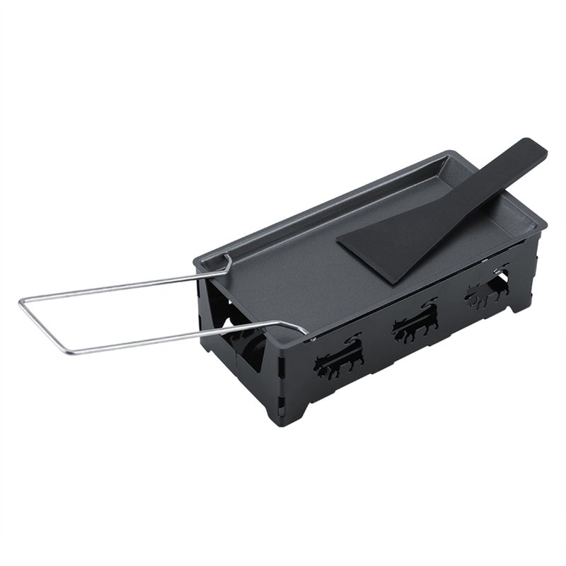 Portable NOn Stick Cheese Raclette Rotaster Baking Tray Stove Set Home Kitchen Grilling Tool - Image 2