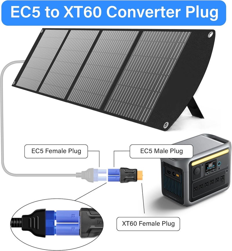 SinLoon 2 Pack EC5 to XT60 Connector Adapter Wireless for RC FPV Drone Car Lipo Battery Charger ESC EC5 Male to XT60 Female - Image 4