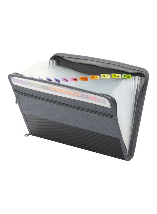 NIBEMINENT 13-Pocket Notebook Folders Black - Image 1