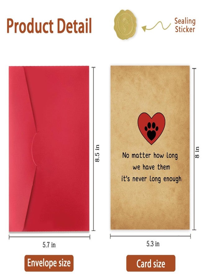 ICOOLYI Thoughtful Pet Sympathy Card for Dog or Cat｜Loss of Dog Cat Sympathy Gift – All-Pet Remembrance Card With Heartfelt Message - Image 2