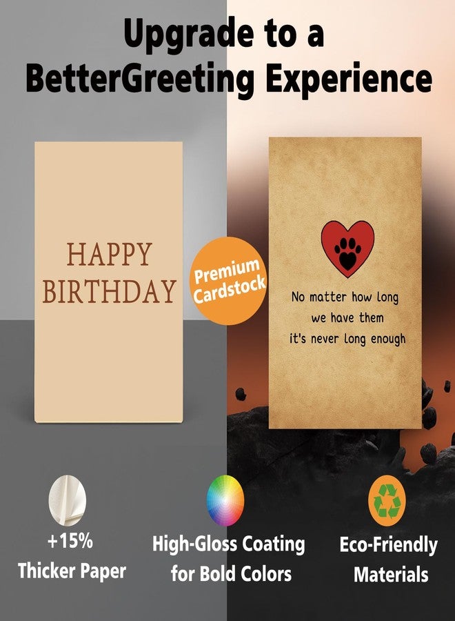 ICOOLYI Thoughtful Pet Sympathy Card for Dog or Cat｜Loss of Dog Cat Sympathy Gift – All-Pet Remembrance Card With Heartfelt Message - Image 4