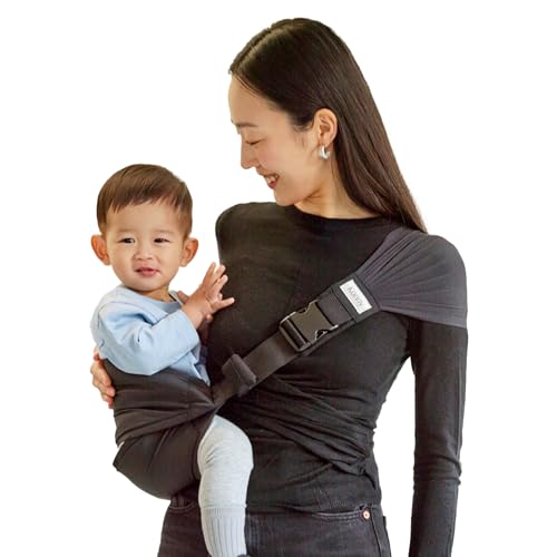 Konny Baby Carrier Hip Seat Dual Support Toddler Hip Carrier Adjustable Wraps Sling Wearable One Size Fits All Baby Essentials for 6 to 48 Months up to 44 lbs Black - Image 1
