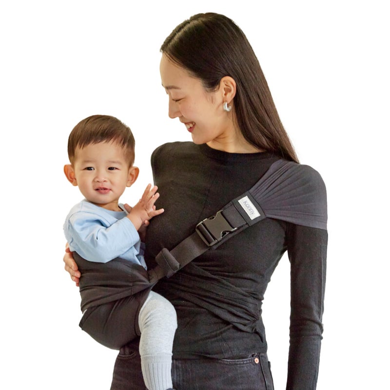 Konny Baby Carrier Hip Seat Dual Support Toddler Hip Carrier Adjustable Wraps Sling Wearable One Size Fits All Baby Essentials for 6 to 48 Months up to 44 lbs Black - Image 2