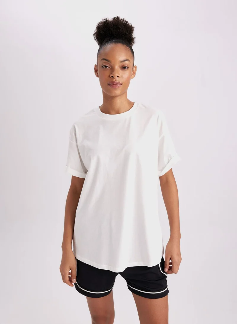 DeFacto Defactofit Oversize Fit Crew Neck Sports T-Shirt