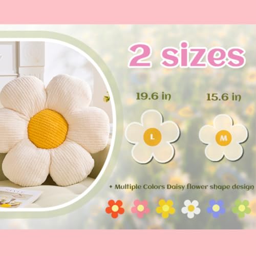 Vdoioe Flower Pillow,Sage Green Throw Pillows Flower Shaped Daisy Cushion Seating Floor Pillows Home Decorative Seating Cushions - Image 5