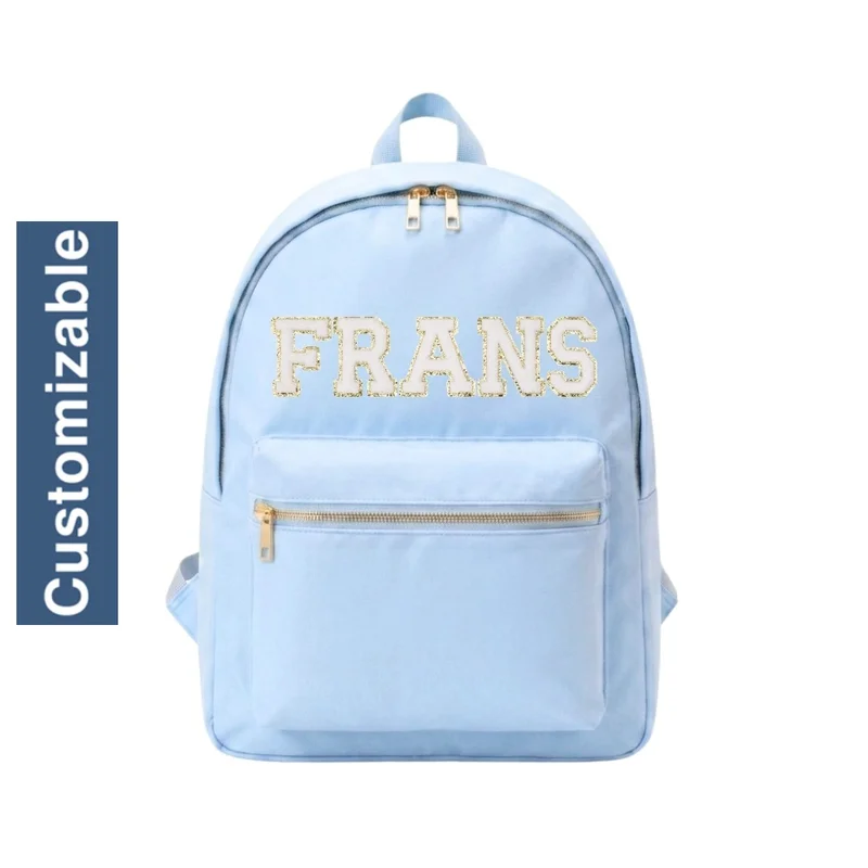 القبيلة السعيدة Personalised Backpack, Baby Blue
