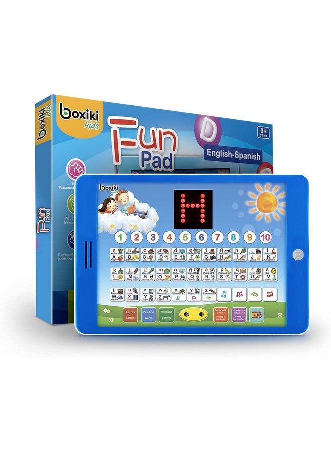 بوكسيكي كيدز لعبة بوكسيكي التعليمية اللوحية ثنائية اللغة لتعلم الإسبانية والإنجليزية للأطفال، مزودة بشاشة LED. تعلم الإسبانية والإنجليزية مع ألعاب الأبجدية والتهجئة. ألعابنا التعليمية التفاعلية ممتعة للأطفال. - Image 1