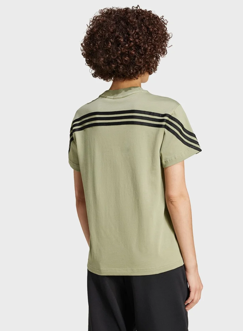adidas تيشيرت فيوتشر آيكون مزين بـ 3 خطوط