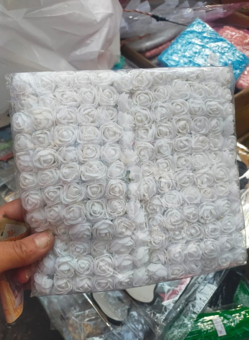 الورود الصناعية للهدايا والمنزل والفنادق والحفلات والديكور والافراح ورود بلون ابيض