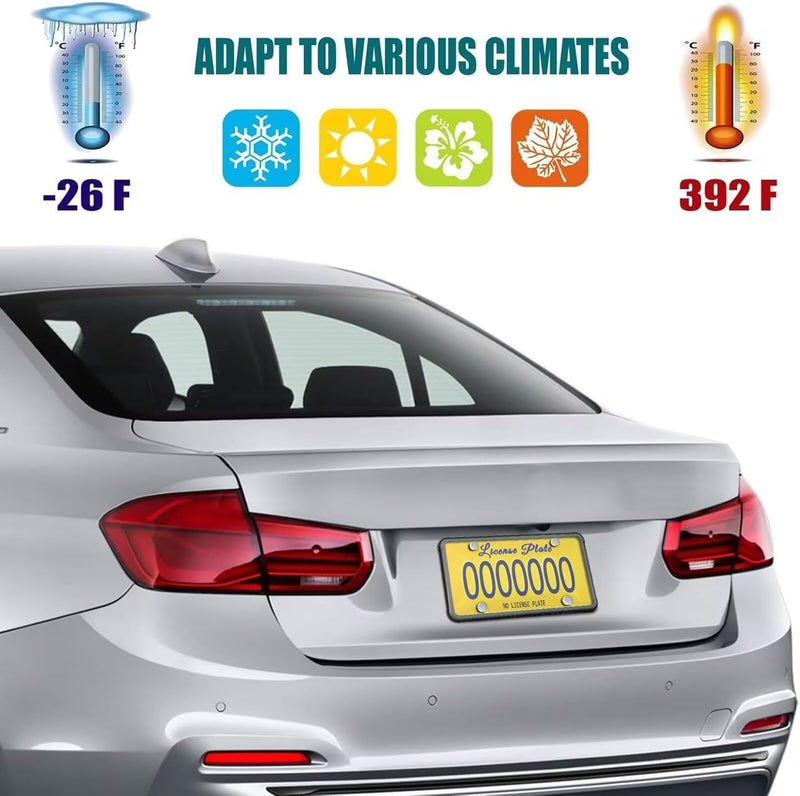 AOOTF License Plate Cover and Silicone Frame Combo- Clear Bubble Novelty Plate Protector Fit Car Tag, Unbreakable Black License Plate Frame & Cover to Protect Plates, Screws, Caps - Image 4