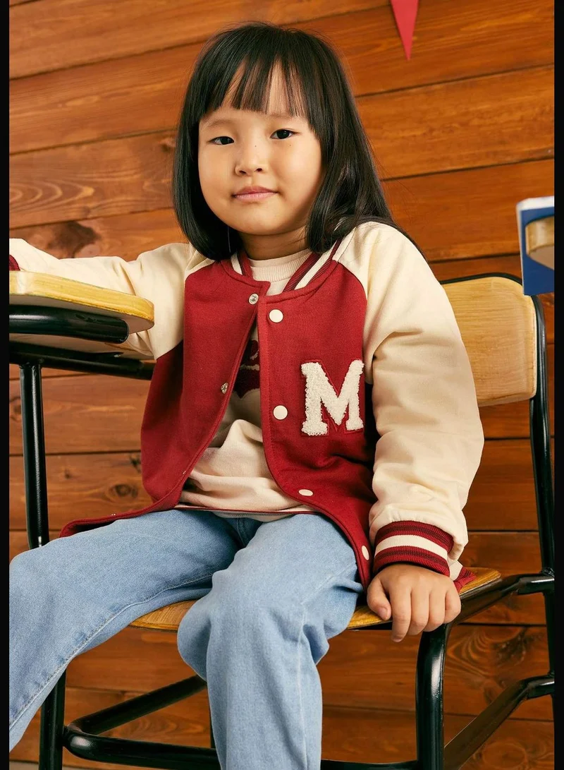 DeFacto BabyGirl Bomber Long Sleeve Knitted Cardigan