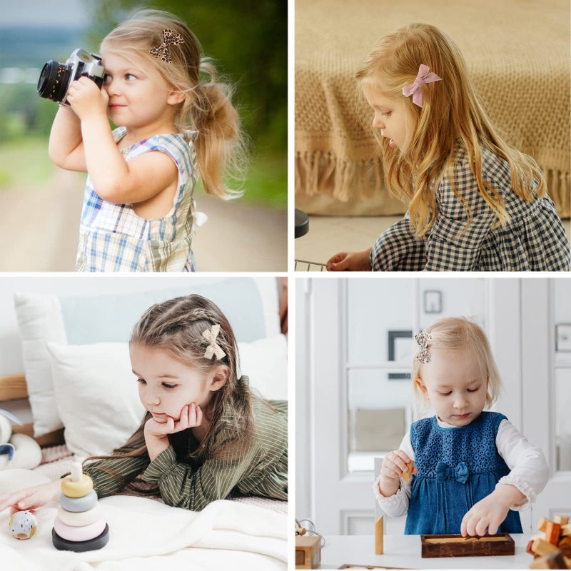 KIDOCHEESE Baby Hair Clips Fully Lined Non Slip Hair Pins Baby Girls Hair Bows Barrettes Hair Accessories for Little Girls Infants Toddlers - Image 5
