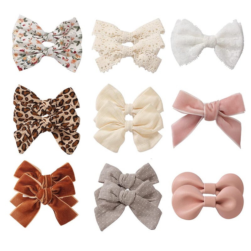 KIDOCHEESE Baby Hair Clips Fully Lined Non Slip Hair Pins Baby Girls Hair Bows Barrettes Hair Accessories for Little Girls Infants Toddlers - Image 1