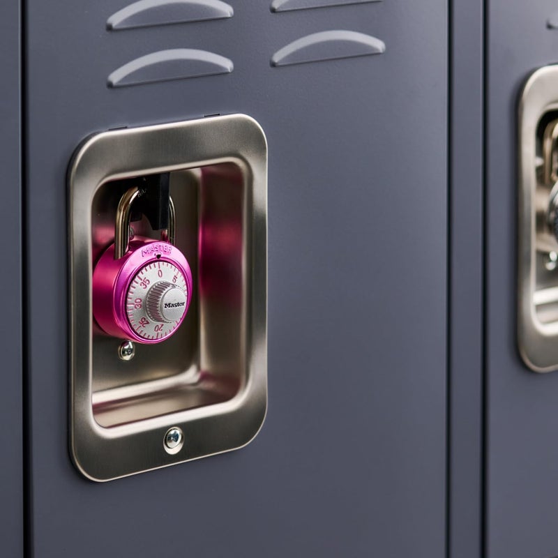MasterLock 1530DPNK Locker Lock Combination Padlock, 1 Pack, Pink - Image 2