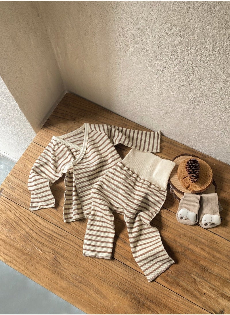 RedMapleTEK Baby Soft Cotton Long Sleeve Long Pants Sweatshirt Two-piece Set - Image 4