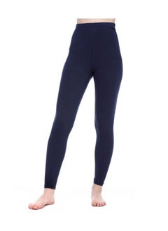 DICE Plain Navy Lycra long leggings with elastic design and high waist 